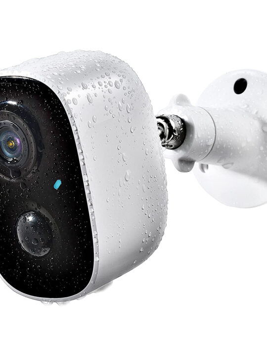 AEWLYLI Wireless Outdoor Camera, Waterproof 1080P, Home Surveillance Camera, Color Night Vision, 2-Way Audio, White